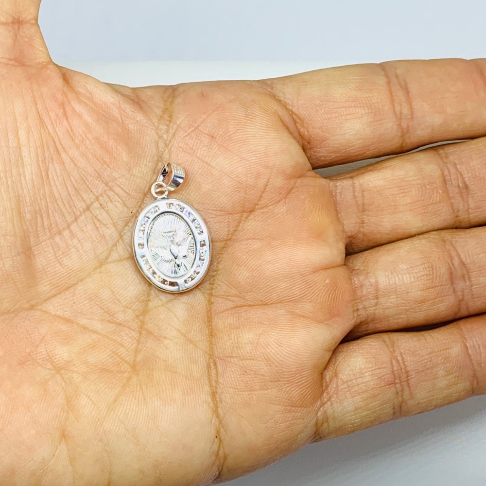 Sterling Silver 925 Pendant Charm Dove - Picture 4 of 4